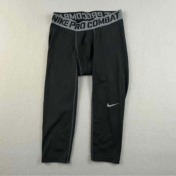 Nike Pro Combat Men's Medium Shorts Dri-Fit Compression Elastic Waist Black - Picture 1 of 8